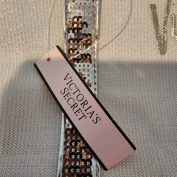 NWT Victoria's Secret Champagne Sparkle Tote Bag. - Picture 5 of 6